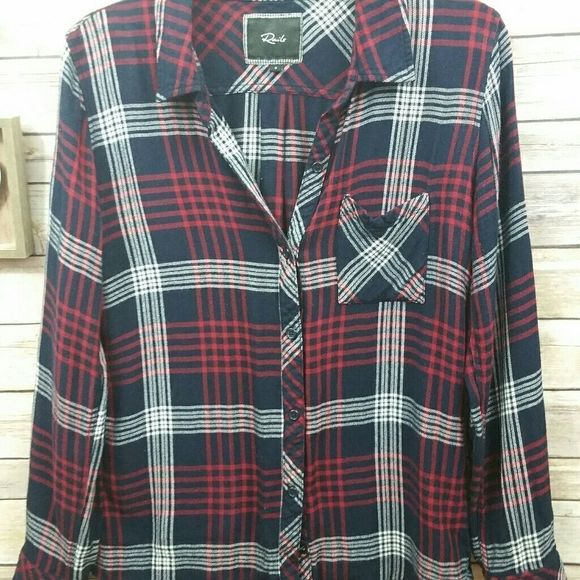 Rails Hunter Flannel Red and Blue Size Small - Picture 2 of 7